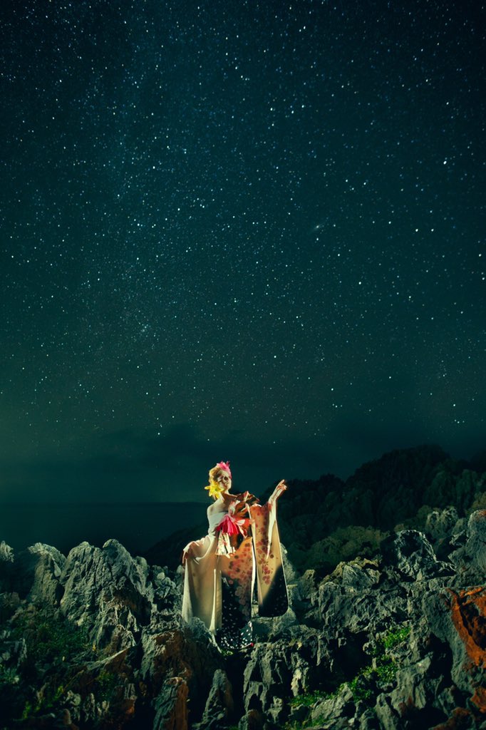 星空ポートレート大好きでーす！しかしこんな写真撮るの一番簡単な気が 