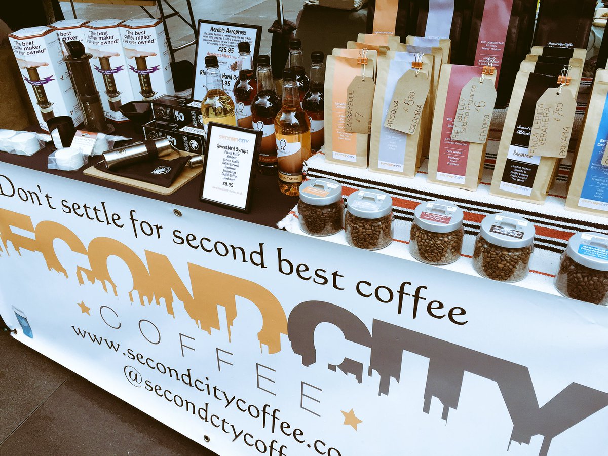 Good to go here <a href="/Spinningfields/">Spinningfields</a> <a href="/_makersmarket/">Makers Market</a>. Fresh roasted coffee, @Aeropress_UK &amp; <a href="/helloSweetbird/">Sweetbird</a> syrups till 5.