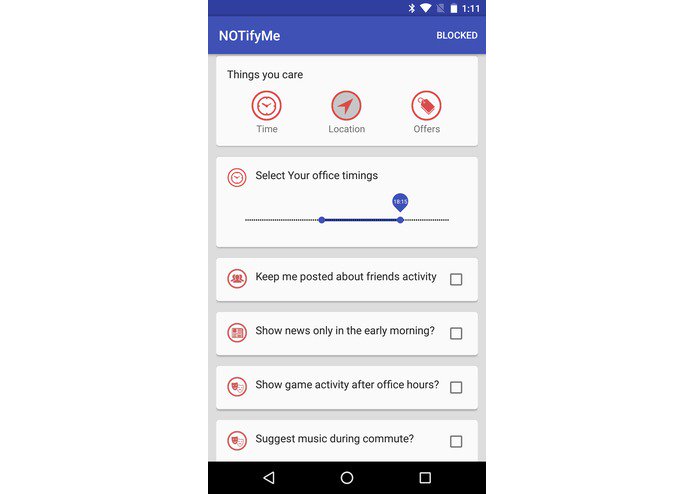 InMobiTech's tweet photo. Team AllSpark is helping users be more productive, by disabling notifications which are not relevant #InMobiHack https://t.co/c8oqspJOfI