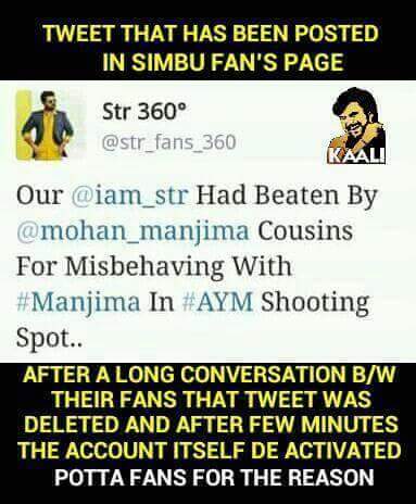 Kodidha's tweet photo. #SaveManjimaFromPullirajaSimbu thevidiya paiya @iam_str https://t.co/lLhmEgPmyI