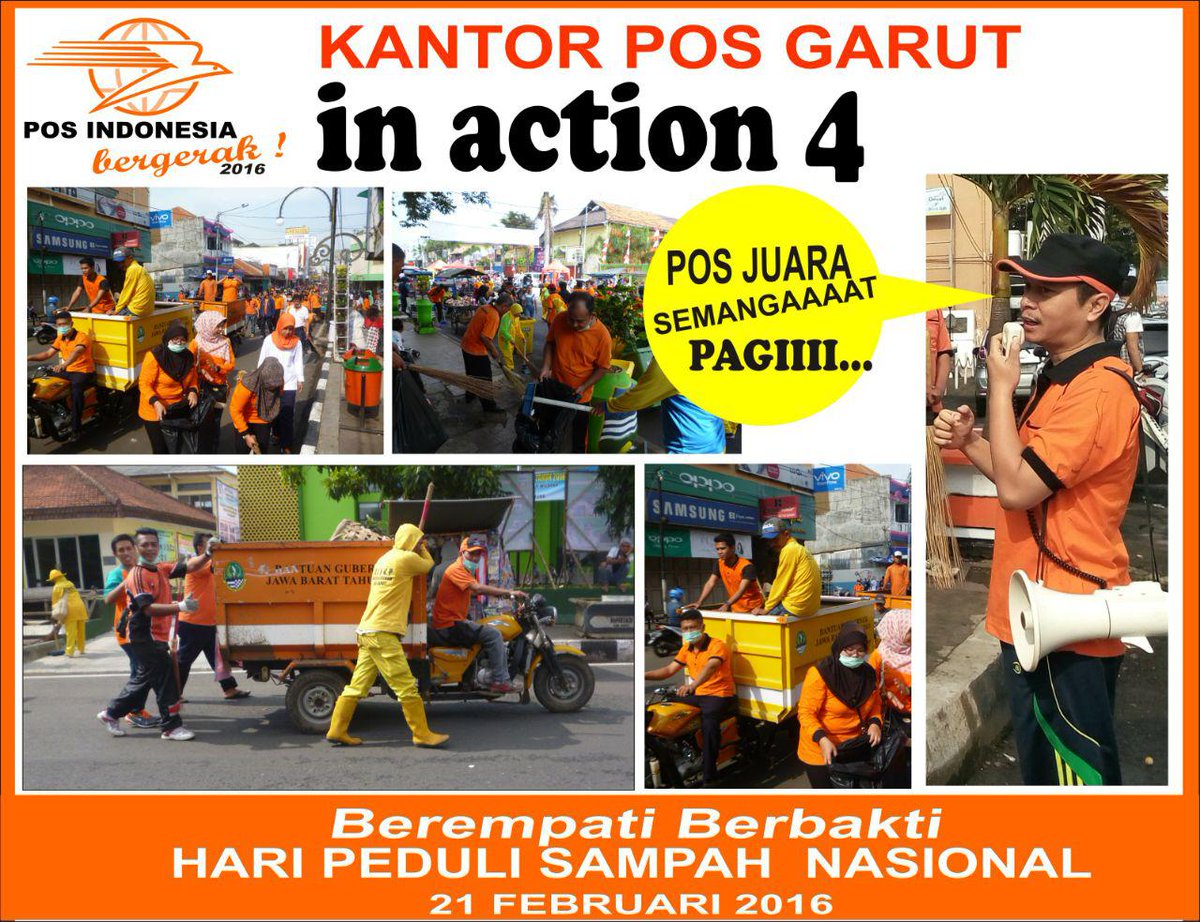 deduaer's tweet photo. Berempati..Berbakti...Hari Peduli Sampah Nasional 2016
#PosIndonesiaBergerak #reg5 https://t.co/3CwSXRY6Fc