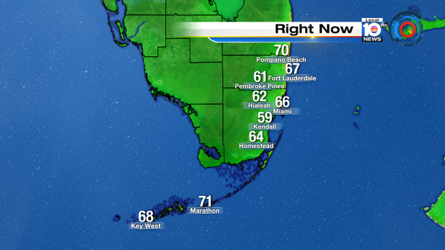 Good morning #Soflo! The coolest spot on the map right now is Kendall it is 59°! #Sundaymorning https://t.co/KK4hnp0xd1