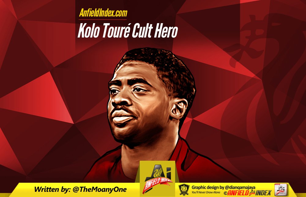 Ingolfsson's tweet photo. RT @AnfieldIndex: Kolo Touré Cult Hero https://t.co/HucACbkjQj By @TheMoanyOne https://t.co/OwhOY5zQ3p.