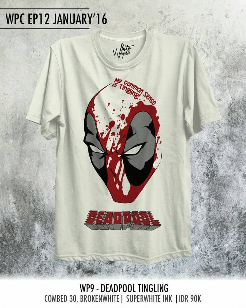 WPConcept_'s tweet photo. WP9 - Deadpool Tingling
.
Combed 30 | Broken White
.
IDR 90.000 https://t.co/7O5NbsTt9b