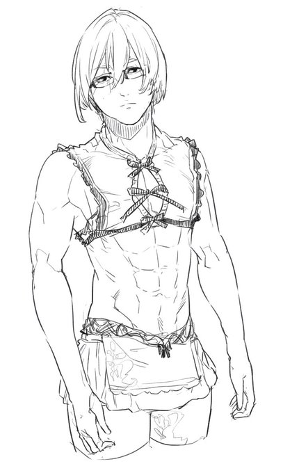 童話ランジェリーが男の人が身につけるものにしか見えない。 