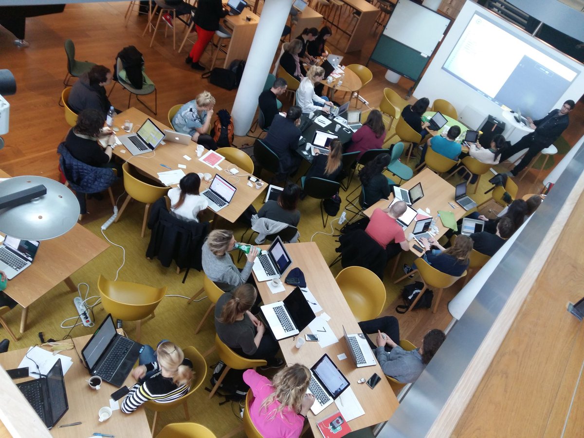 Codher_com's tweet photo. Ready for another coding day #codhercph #womenwhocode @PentiaDK #cphftw https://t.co/iQBkyiFt10