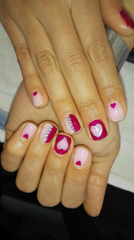 Uñas San Valentín! #uñas #nails #nailart #Benidorm #Alicante #hearts #love