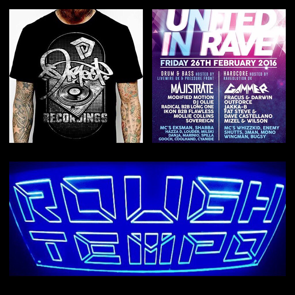 Tune in to <a href="/DJOlliednb/">DJ Ollie</a> at 9pm on <a href="/RoughTempo/">Rough Tempo</a> for ur chance to win one of our T's &amp; a pair of tckts to United In Rave