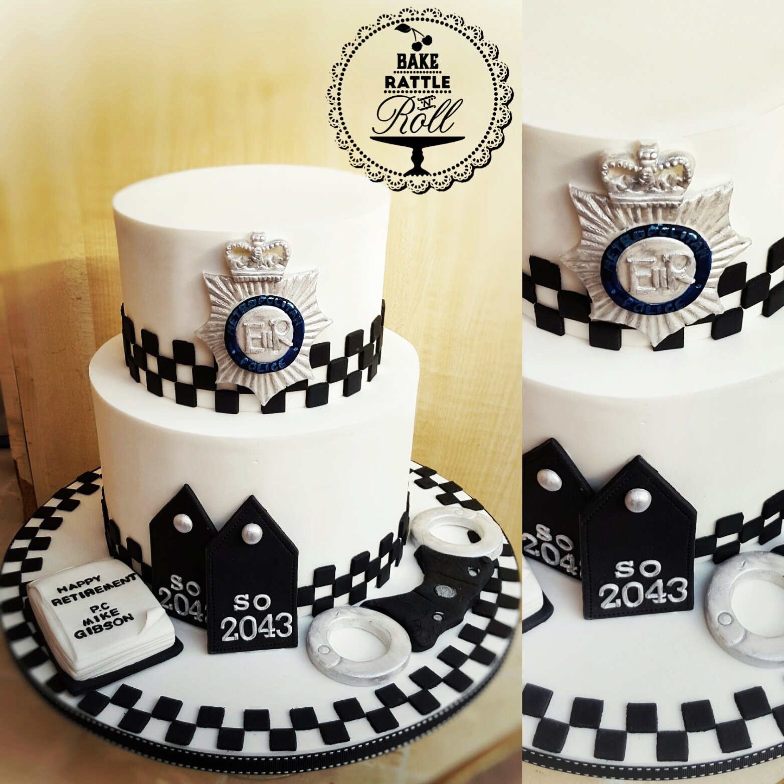 Bake, Rattle N Roll on Twitter &quot;2 tier police retirement cake with