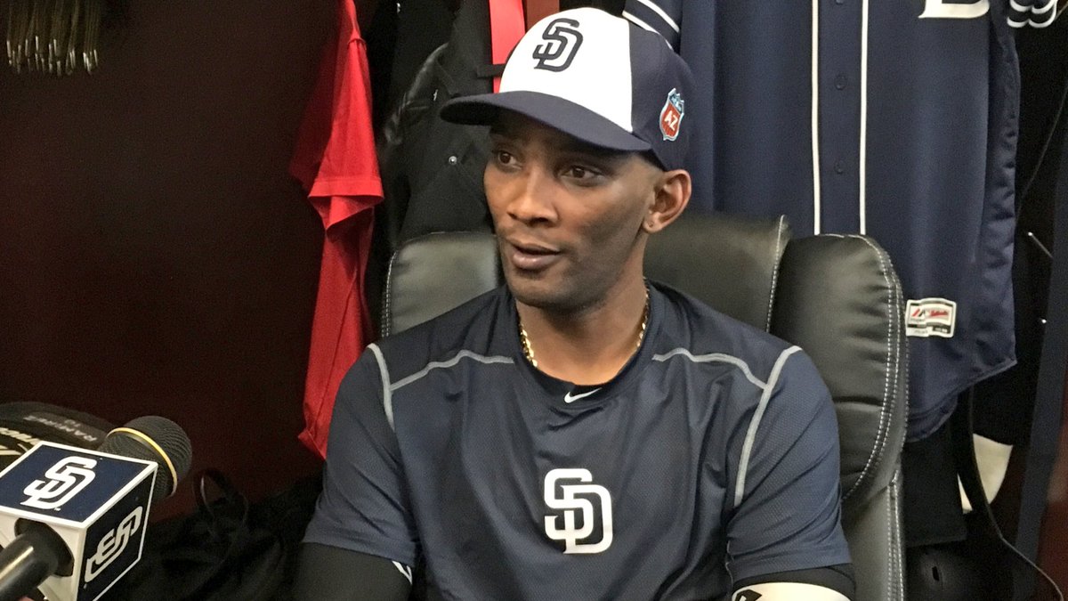 Padres's tweet image. "I'm happy to be here and ready to help the team win." - Alexei Ramirez on joining his new club #PadresST