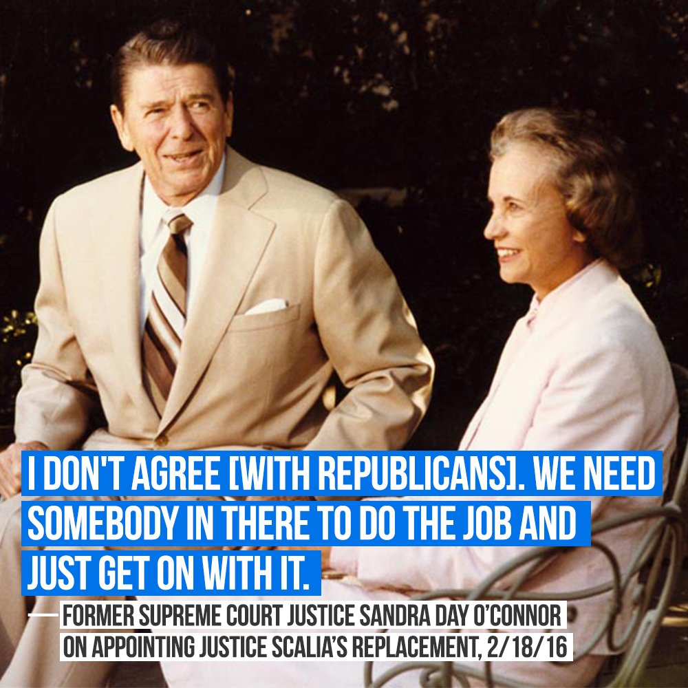 #SCOTUS Justice Sandra Day O'Connor: Senate, #DoYourJob. cnn.it/1oy9svi moveon.org/scotusvacancy
