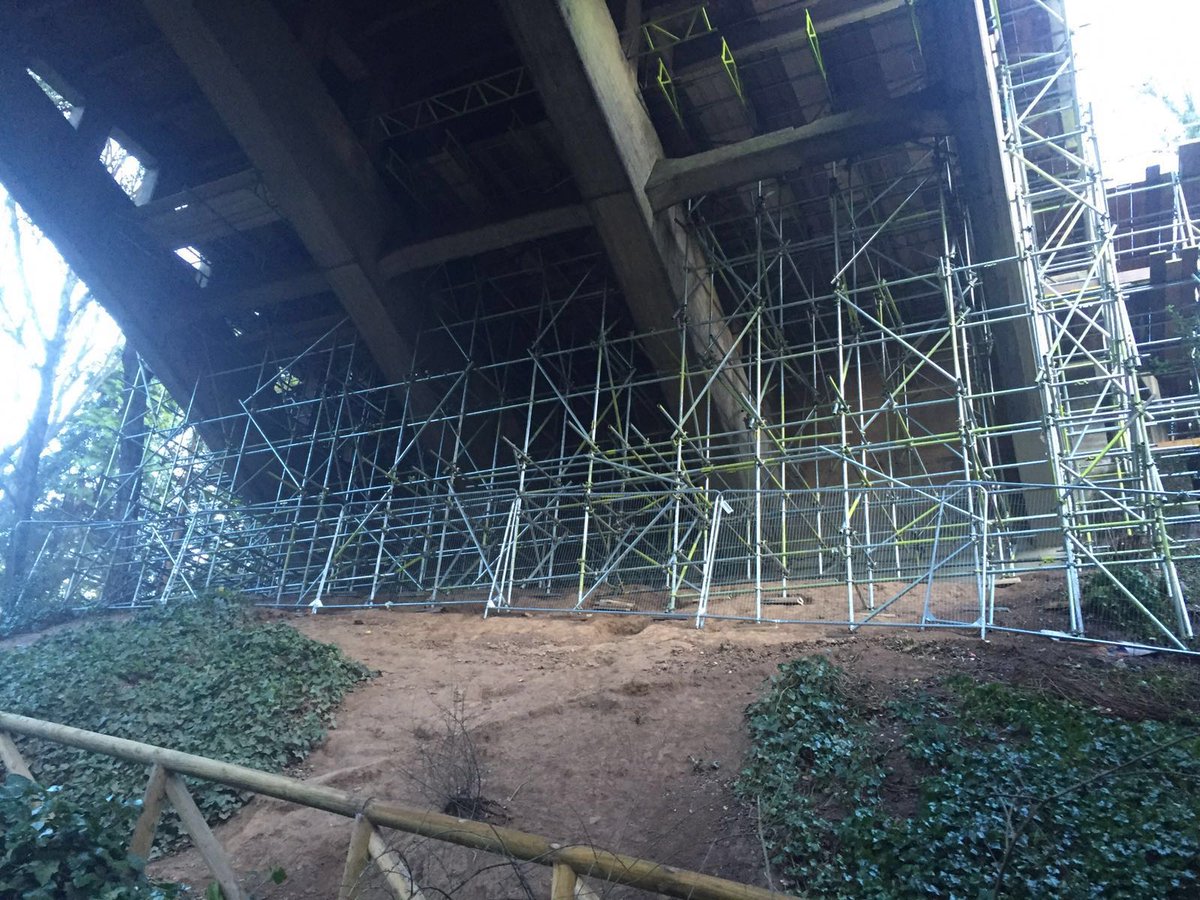 PBSConstruct's tweet photo. Latest from Peasholm Bridge, Scarborough @northyorkscc Scaffold still on going by @BambuScaffold #onprogramme https://t.co/7JGQKURgg5