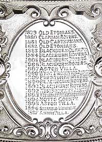 Clapham Rovers immortalized in The first and best football competition in the world. <a href="/EmiratesFACup/">Emirates FA Cup</a> 1880 #winners 🏆