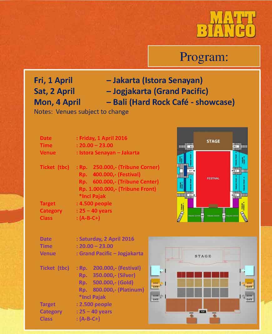 MATT BIANCO meets NEW COOL COLLECTIVE | jakarta Yogya Bali | 1-4 Apr