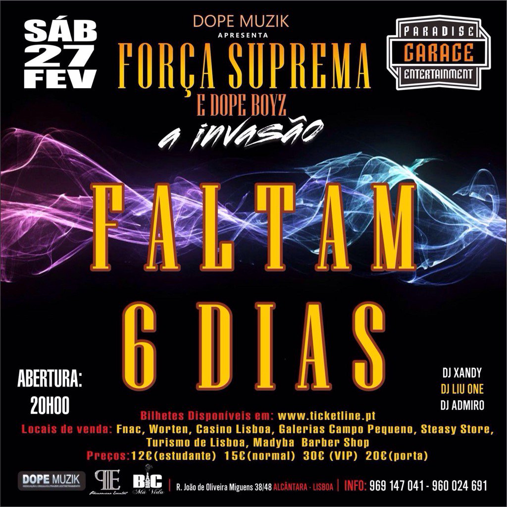 dongdafs's tweet photo. "PARADISE GARAGE"
https://t.co/97dBxKD8ys
[ Fnac, Worten ]

Bilhetes em mão : 960024691 / 969147041 https://t.co/Ugv4vgJwmp