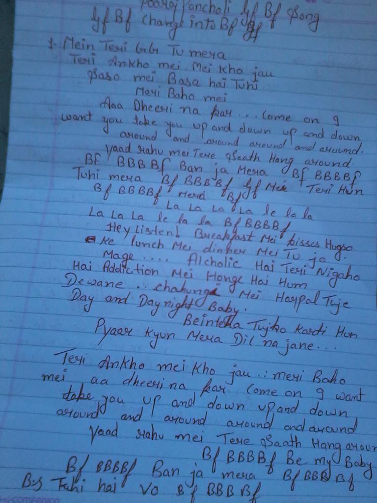 deepikakaith1's tweet photo. Plllzzz sooraj i write this leetr song for u plzzz reply me if u likeee plzz @soorajpancholi9 https://t.co/a6YQKMbU0C