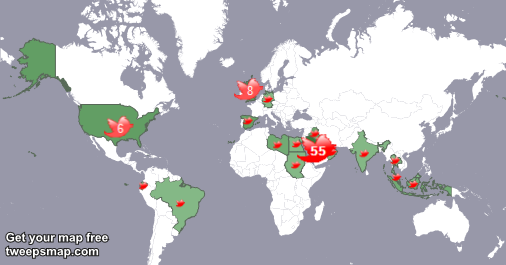 لدي 46 متابعين جدد من السعوديه, وبلدان أخرى خلال الأسبوع الماضي tweepsmap.com/!mans_321