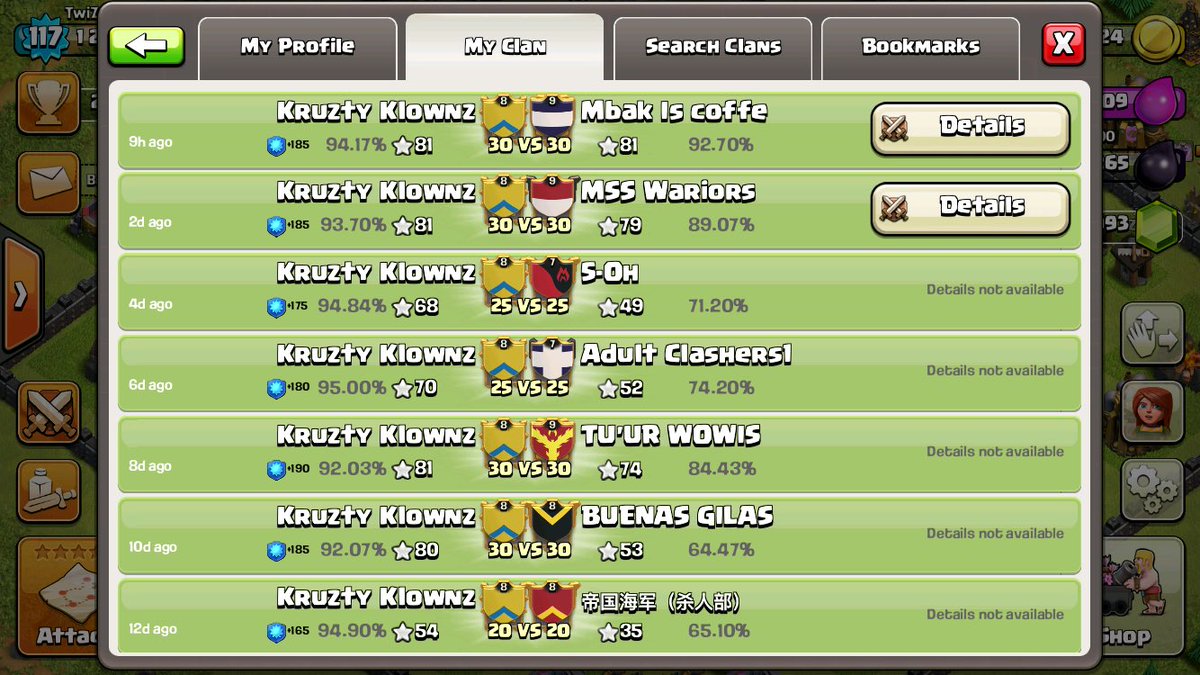 Twizted_CoC's tweet photo. Make it 7 wins in a row! #ClashOfClans #coc #joinourclan #winningwars #kfl https://t.co/ssu51UfCev