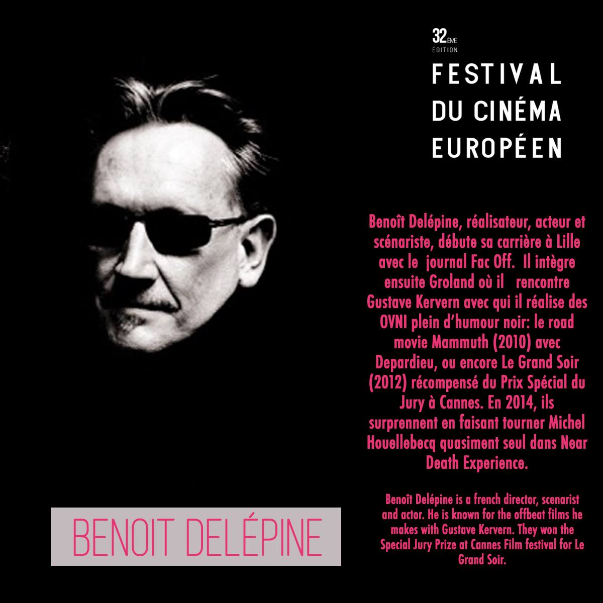 eurofilmfest's tweet photo. C'est le moment de révéler le dernier membre du Jury officiel : Benoît Delépine, réalisateur, acteur et scénariste ! https://t.co/t4BegvjrSt