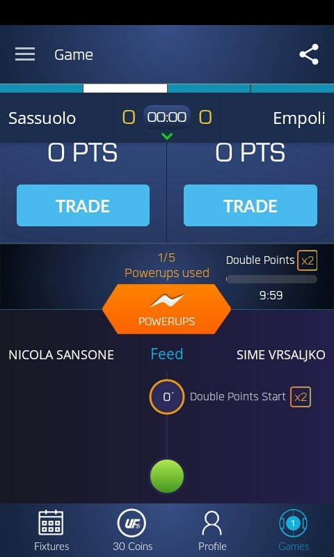 JackRixy's tweet photo. Just used my Double Up on Sime Vrsaljko on @ultimatefanlive for #Sassuolo vs #Empoli https://t.co/AStllSYrXT