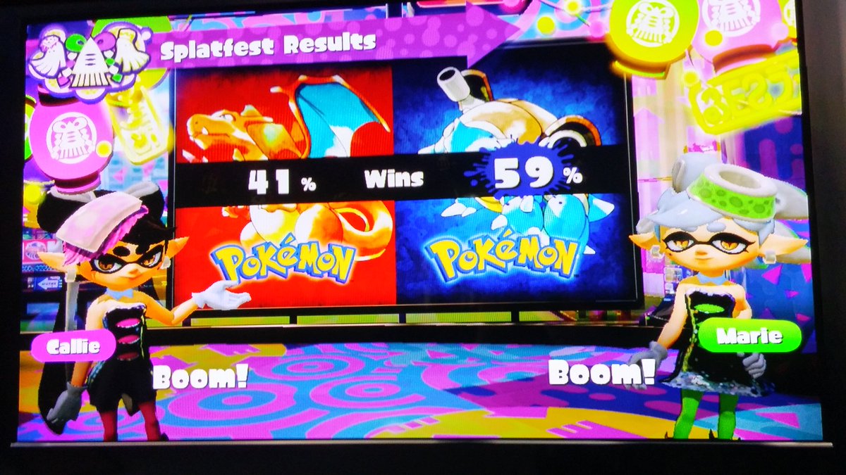 RealMagitroopa's tweet photo. Yaaas!!! #TeamPokemonBlue wins #Splatfest! #Splatoon #Nintendo #3DS #WiiU https://t.co/Pi1I0ndhYV