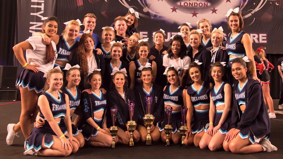 BUFalcons's tweet photo. So yesterday we scooped five trophies @FutureCheer Nationals 🏆 @SUBUBournemouth @bournemouthuni @SUBU_Activities https://t.co/i4idlCGOix