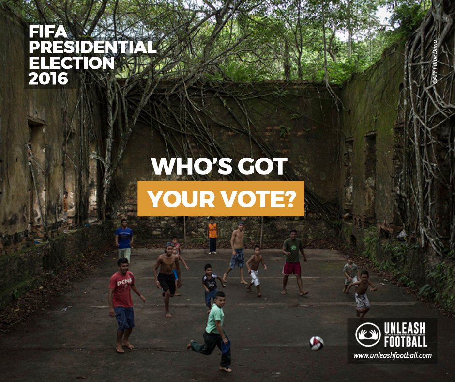 sfw_tweets's tweet photo. 5 #FIFA candidates. 2 billion fans. 1 global game. VOTE NOW! https://t.co/d6PFfGh4PI #UnleashFootball #FIFAElection https://t.co/1mPLZHZUCf