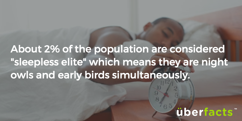 UberFacts's tweet photo. "Sleepless elite" https://t.co/bx3fO8R9d6