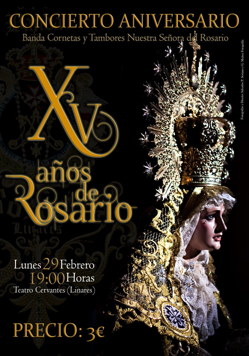 Presentados el cartel de Cuaresma "Por ti Rosario 2016" de nuestra Formación y Cartel Concierto XV Aniversario