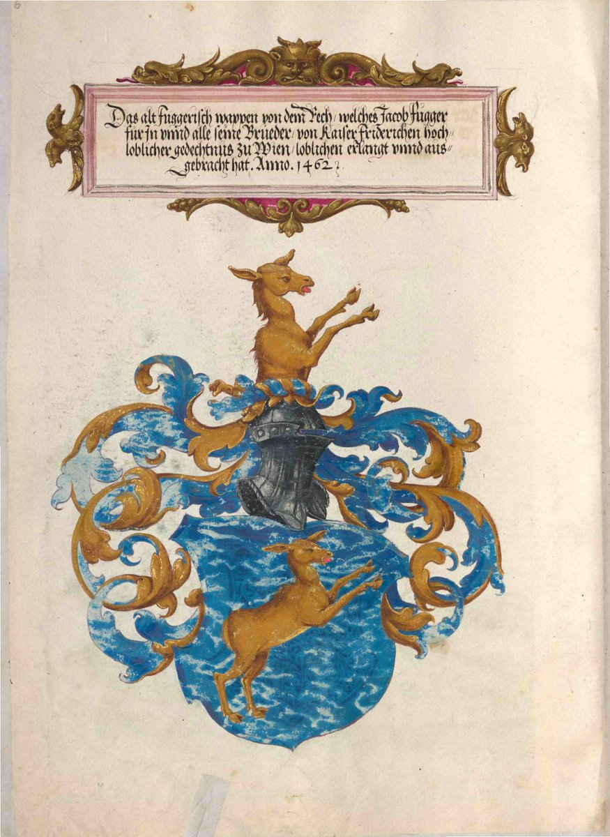 KreuzerLuc's tweet photo. Герб линии Фуггеров - Оленей
В честь книги Фуггер, 1545
Wappen der Linie Fugger vom Reh
im Ehrenbuch der Fugger https://t.co/SCdDwyiwqC