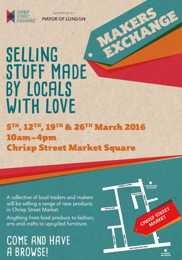 Chrisp_Street's tweet photo. The @MakersExchange is back folks! Bringing you #handcrafted gifts made by passionate locals. 5th March, 10am - 4pm. https://t.co/TYtj4U4VvL