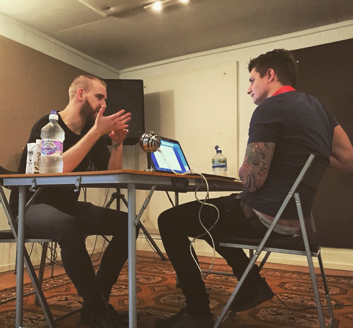 Beatfretworld's tweet photo. Shooting the Sh*t! BeatFret Podcast session in full swing #podcast #music #literature #band #live #sessions https://t.co/QtqFCwvsne