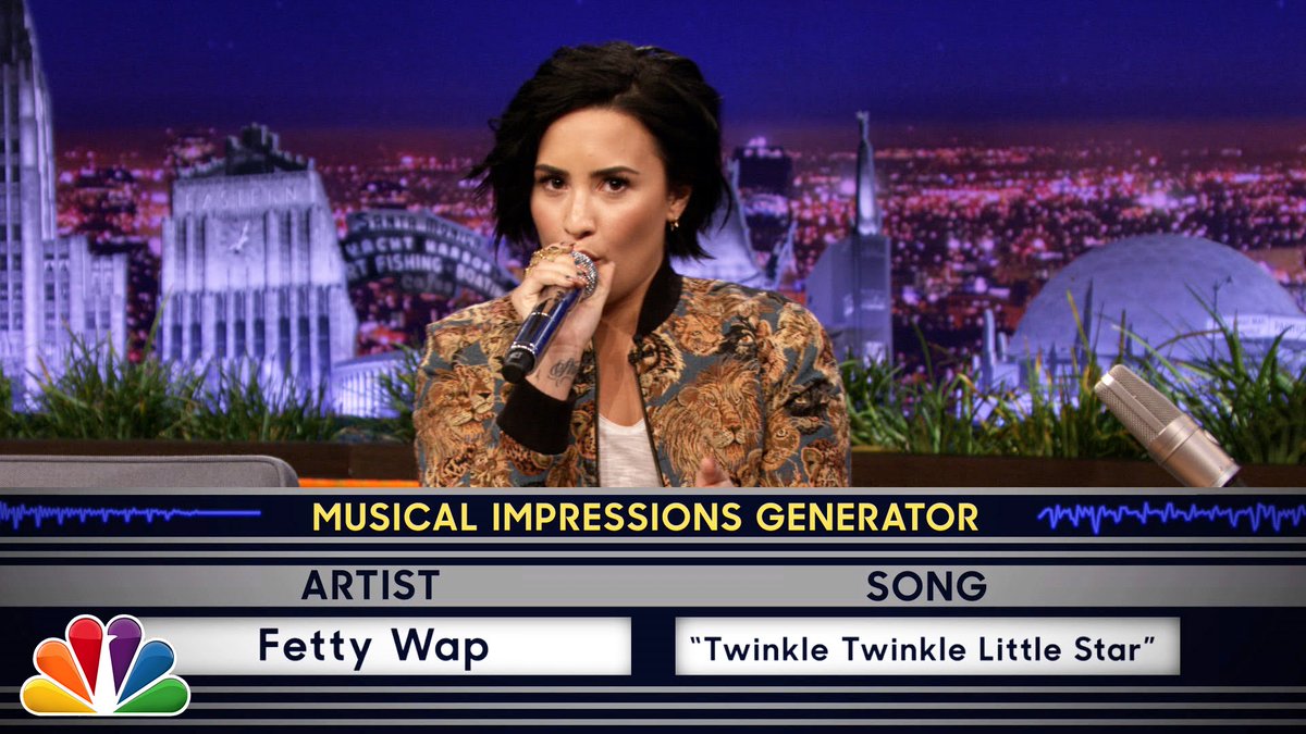 ViralGrab's tweet photo. VIRAL: @jimmyfallon Wheel of Musical Impressions w/ @ddlovato - https://t.co/SUXyI2hUw5 https://t.co/0E9XY79dTv