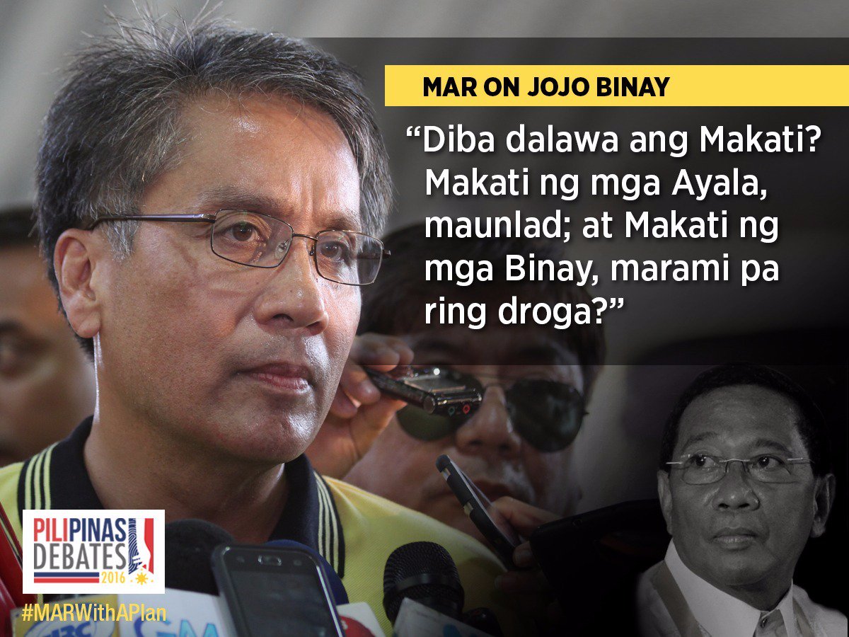 MARoxas's tweet photo. [Adm:] Mayaman ang Makati ng mga Ayala, mahirap pa rin ang Makati ng mga Binay. Talamak pa rin ang problema sa droga https://t.co/1GWlkTE1Py