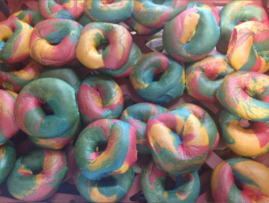 Rainbow beigels are a thing. Find out where you can get them in London buff.ly/1oss1QW