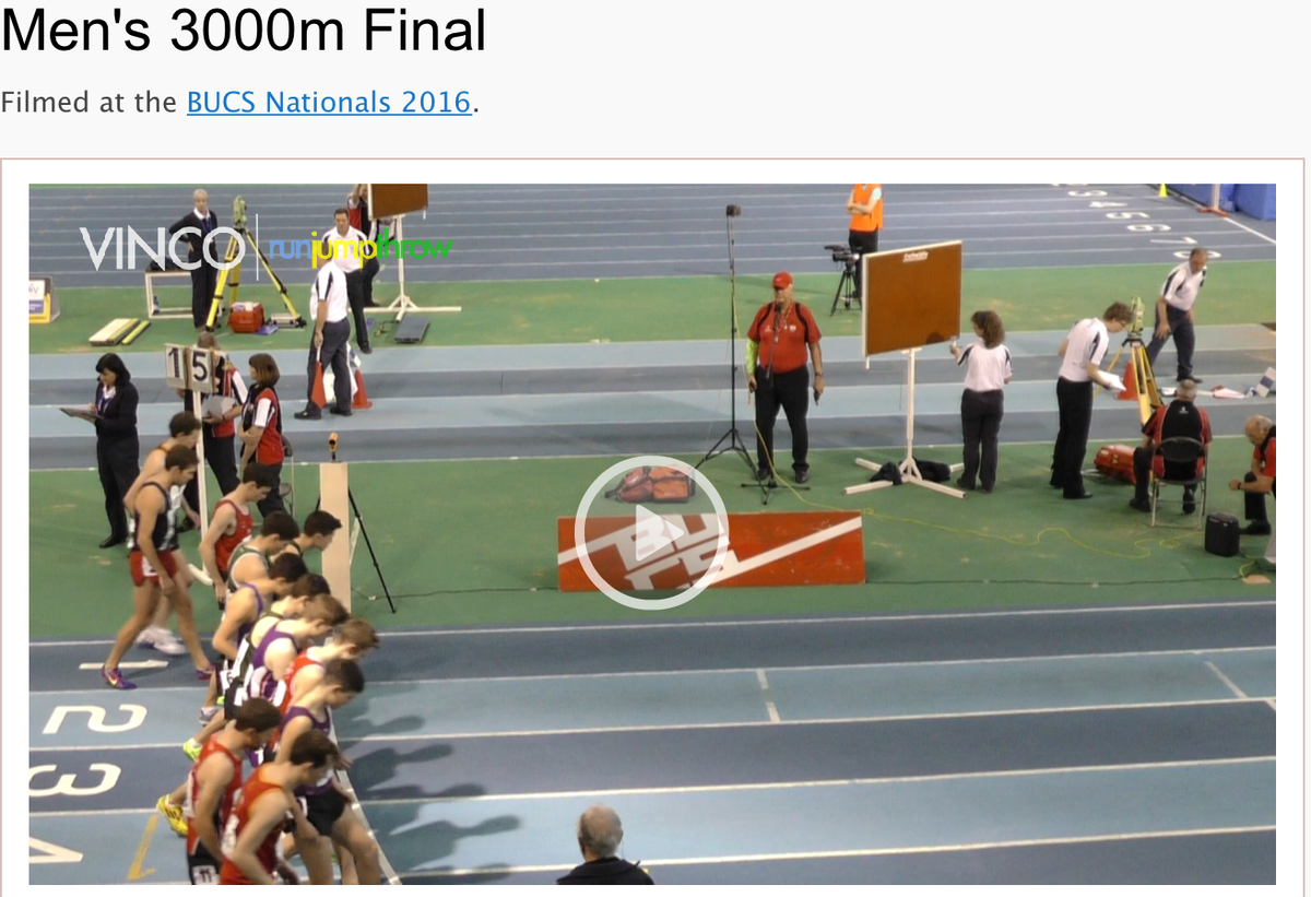 VincoSport's tweet photo. #BUCSNationals #BUCSIndoors @BUCSsport Men's 3,000m Final: https://t.co/JNB2932fyT https://t.co/9JPTCM1NYu