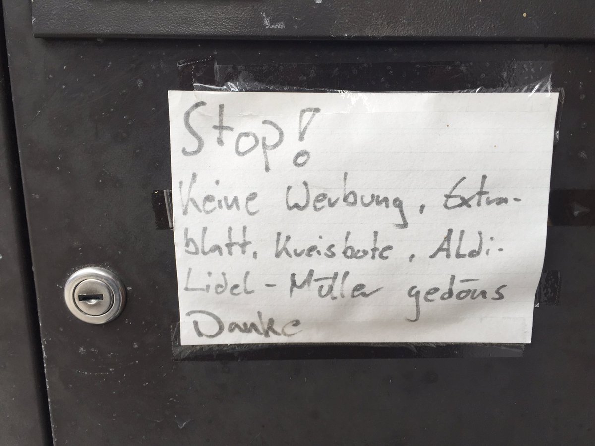 da_benji's tweet image. Das ist mal ein #briefkastenschild nach meinem Geschmack :) #spamschutz
