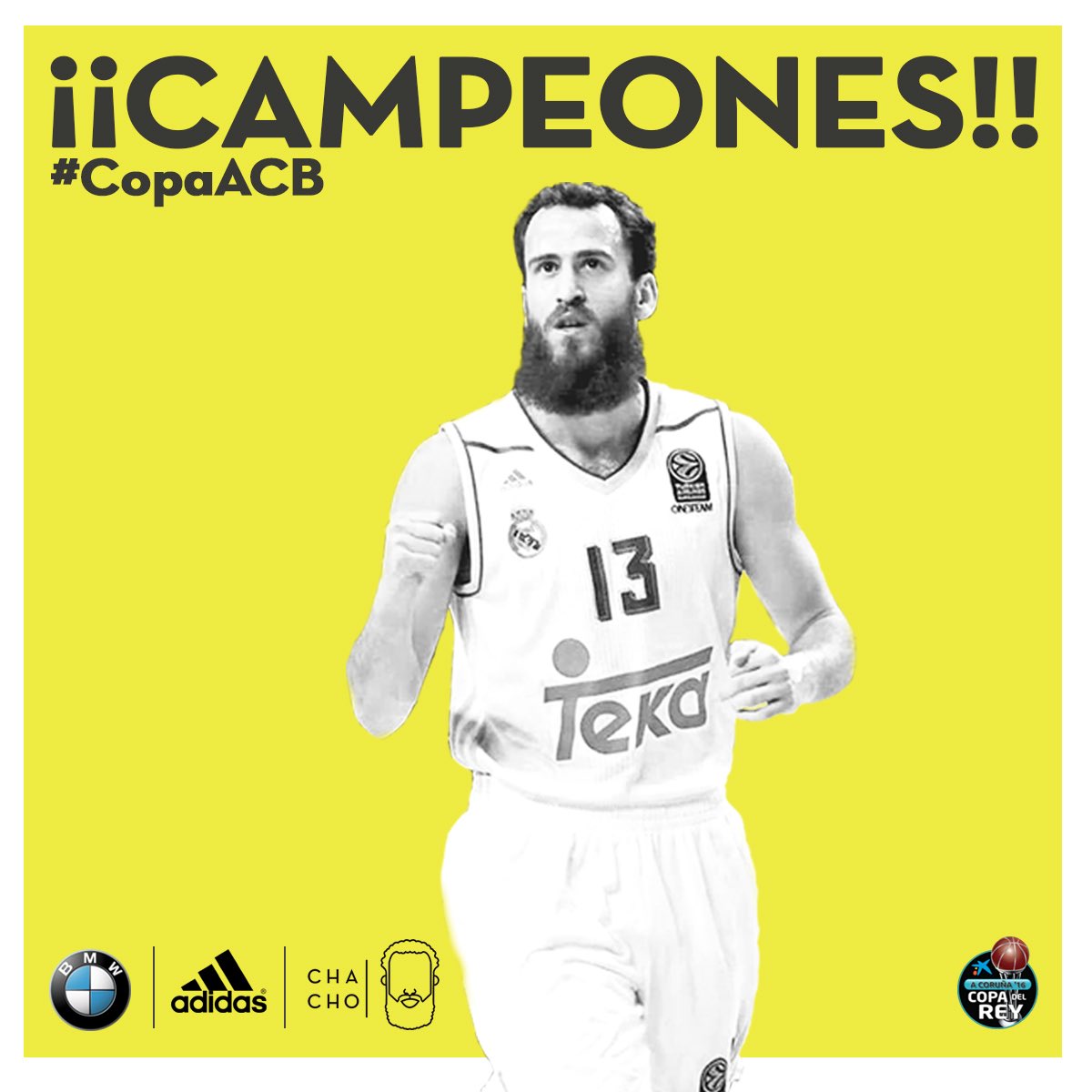 SergioRodriguez's tweet photo. CAMPEONES !!!! #CopaACB #HalaMadrid https://t.co/lvLFrg5tbi
