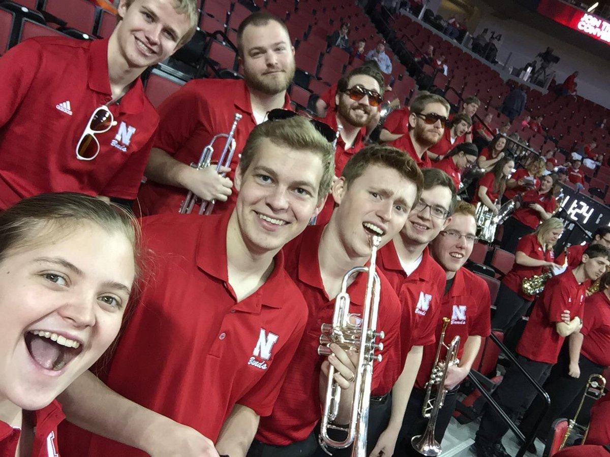 UNLTrumpets's tweet photo. #BRETrumpets are ready to start this stretch of home games off to a ROCKING start! Let's go, @HuskersWBB! #Huskers https://t.co/oX0UyUmbHj
