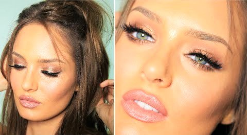 Kylie Jenner Bronze Glam With Huge Lips and Lashes <a href="/KylieJenner/">Kylie Jenner</a> #makeup #beauty umakeup.com/celebrity/kyli…