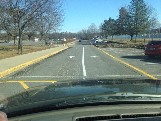 WeaklandCJ19's tweet image. Thx @StateCollegeSD Grounds Crew for North Lot change-over prep this weekend. Reversed traffic flow now in effect.