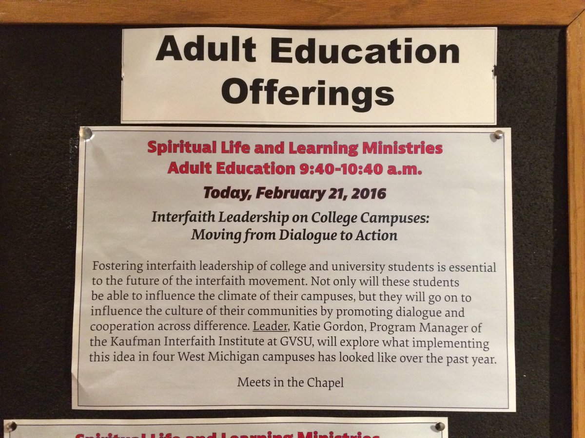 katieraegordon's tweet photo. Thanks @WestminsterGR for having me come share what interfaith leadership looks like on college campuses in W Mi! https://t.co/vqz2tg9fFg