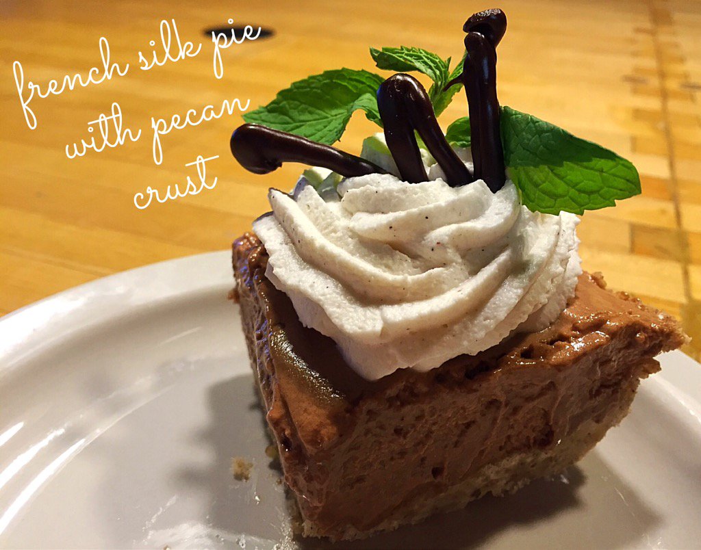 DiamondBearBeer's tweet photo. We have a special dessert this evening, a French silk pie with pecan crust! #EatLocalLR https://t.co/8GqvY3BDol