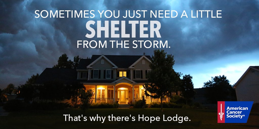 AmericanCancer's tweet photo. That's why there's Hope Lodge. Learn about free stays for #cancer patients &amp; caregivers: https://t.co/p4SoV9G6ky https://t.co/lfpF46QEFJ