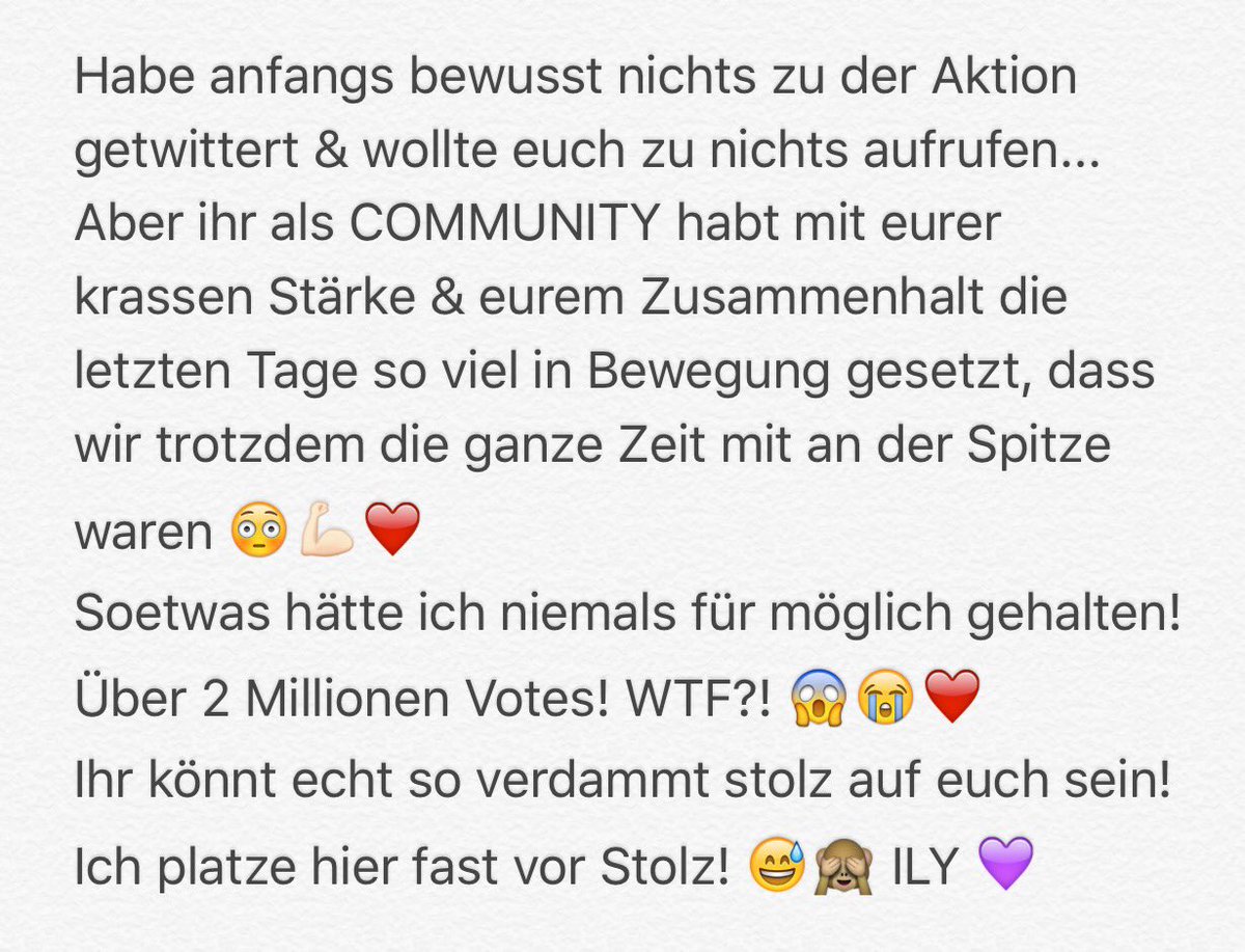 BibisBeauty's tweet photo. Bin gerade irgendwie richtig sprachlos... 😳 Danke 💜 https://t.co/qieGqWTHIT