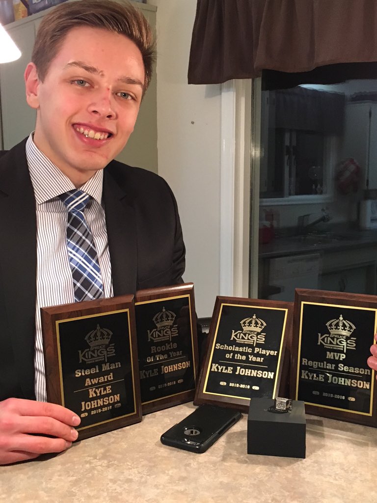 PlayerAdvisory's tweet image. Successful season @SpruceKings @19kylejohnson 4 making a positive impact @bchllive #Rookie #MVP #Scholastic #Record