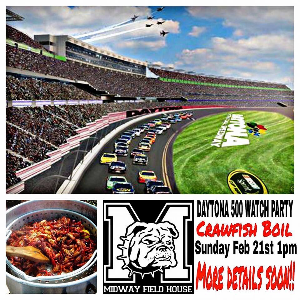MidwayBulldogs's tweet photo. Who needs a fancy brunch when you have crawfish and the Daytona 500?! https://t.co/4xAftM8ntK