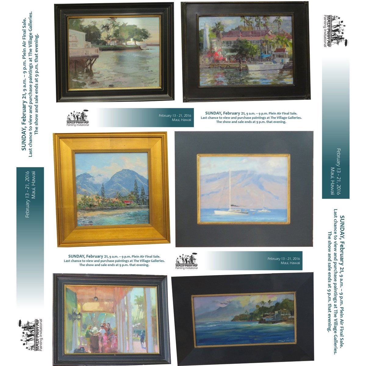 Today Sun 2/21 last day 2 see 2016 #Maui #PleinAir #Painting #Show►The Village Galleries 9AM-9PM #PleinTalk #Lahaina