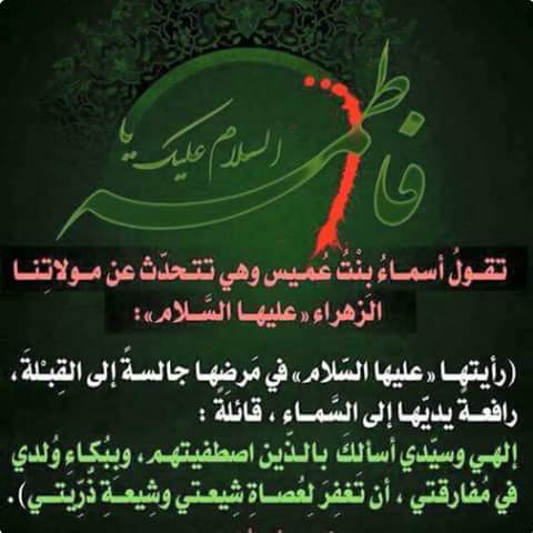السلام عليك يا سيدتي يافاطمة الزهراء