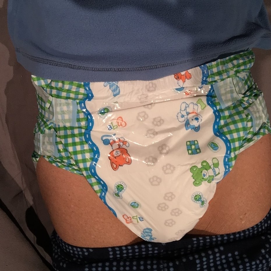 Always so nice to wake up in a nice warm wet diaper. but a dry bed. 
